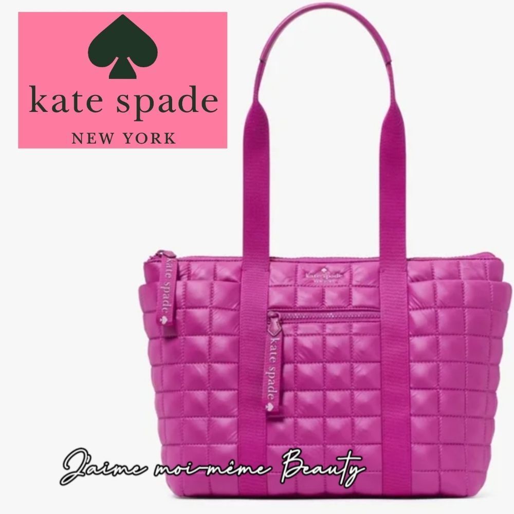 Kate Spade Puffer Tote in Baja Rose (Hot Fuscia Pink)